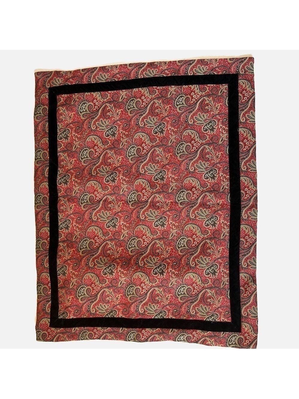Lauren Ralph Lauren Pillow Shams Standard Floral Velvet Trim Edging Buttons